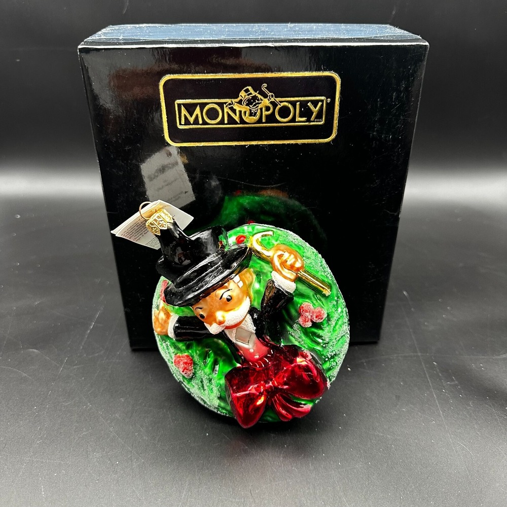 1999 CHRISTOPHER RADKO‎ MONOPLY RICH UNCLE PENNYBAGS HOLIDAY WREATH 97-MON-04